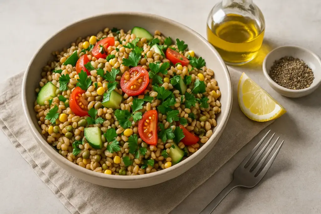 Insalata di cereali misti pronta in anticipo: Come evitarne l’acidità dopo la conservazione in frigo