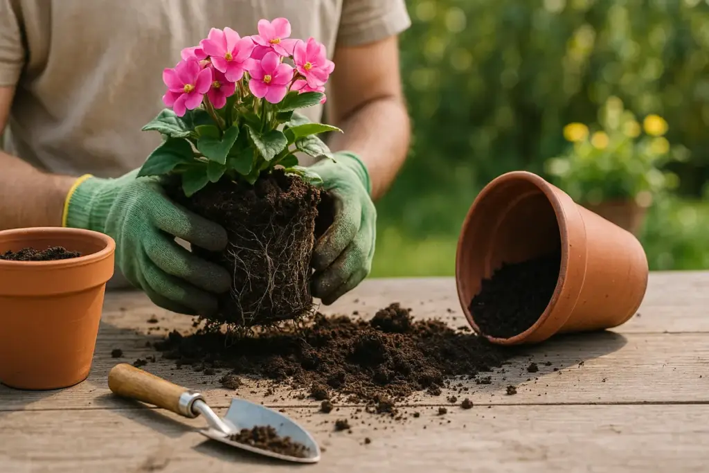 Trapiantare le piante in vaso: L’errore comune che causa stress e perdita di fioritura