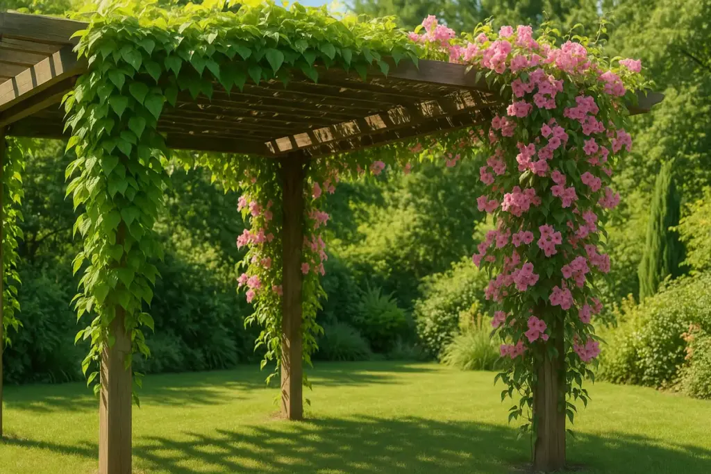 Come scegliere le piante rampicanti per il pergolato? Consigli per ottenere ombra e fioriture splendide