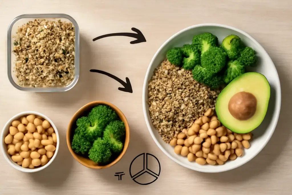 Piatto unico vegetariano proteico: come costruirlo senza pesare ogni ingrediente