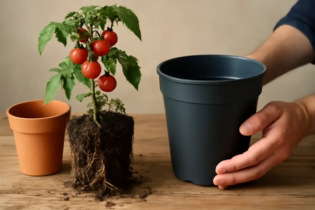 Vaso troppo piccolo per i pomodori: come sceglierlo per radici in salute