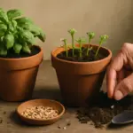 Erbe aromatiche da seme in vaso: la profondità che fa nascere o fallire tutto