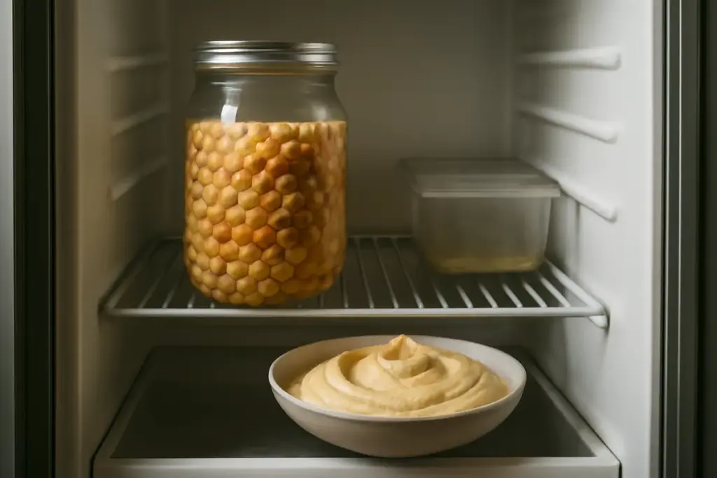 Ammollo dei ceci secchi in frigo: perché cambia la consistenza dell’hummus
