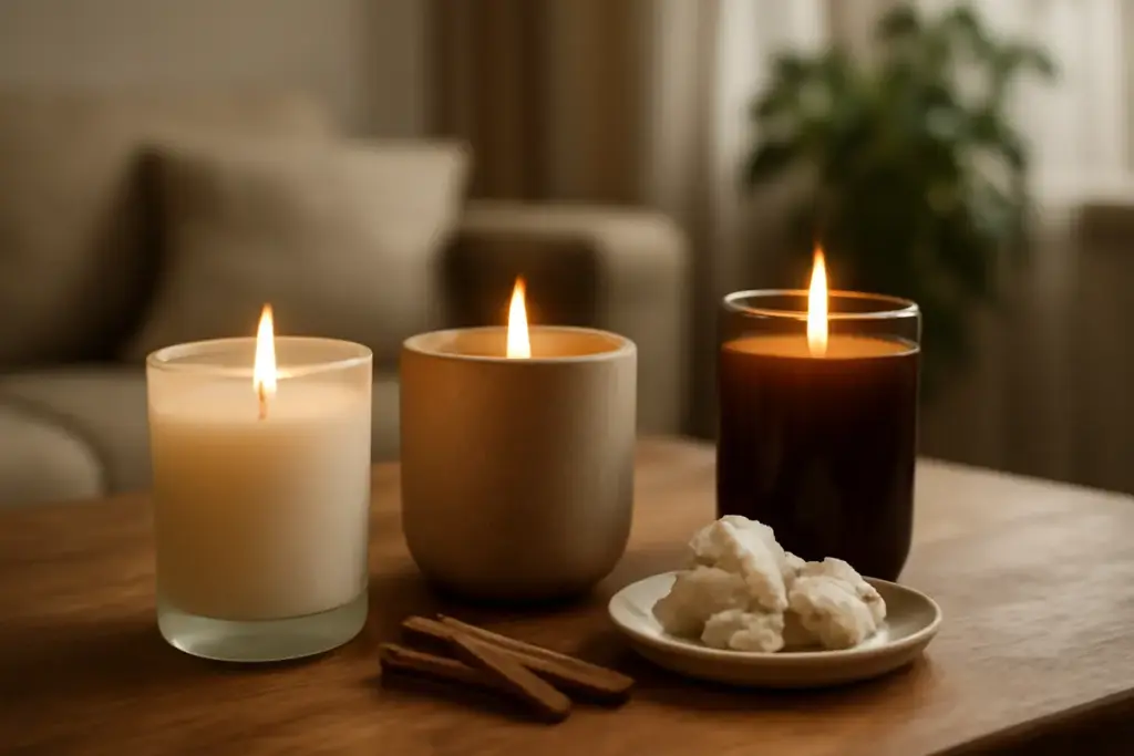 Candele profumate in casa: i materiali che fanno la differenza per l’aria