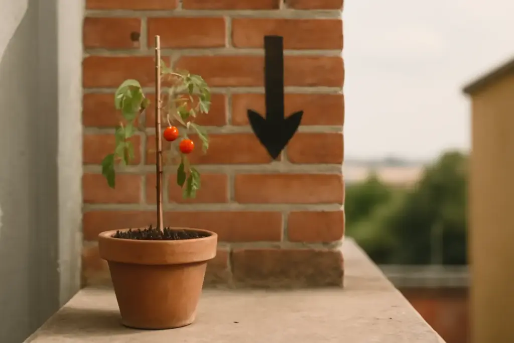 Pomodori in vaso che non crescono: l’errore nella posizione che blocca tutto