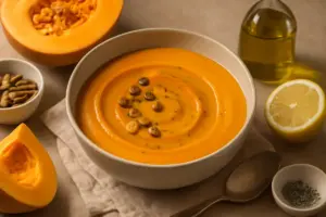 Zuppa di zucca cremosa senza latticini: il bilanciamento che evita l’amaro