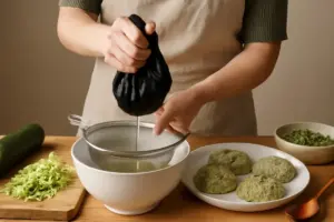 Verdure ad alto contenuto d’acqua nelle polpette: come eliminarla prima di formare