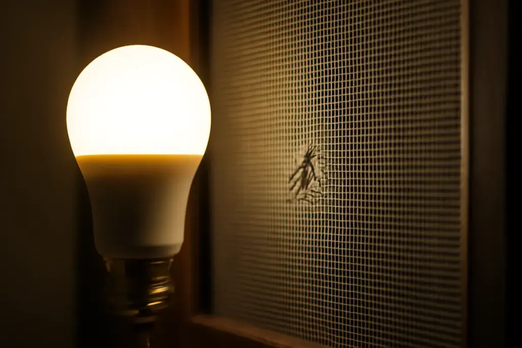 Lampadine LED e zanzariere: l’abbinamento che riduce gli insetti la sera