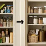 Dispensa piccola e disordinata: il metodo che recupera spazio subito